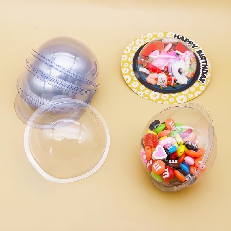 Plastic Dome Clear - 10 Buah/Set Set Kubah Permen Plastik