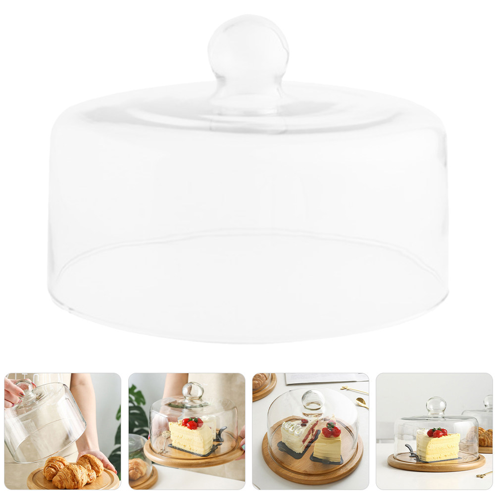 Plastic Dome Clear - Penutup Kue Kaca Transparan 18Cm untuk