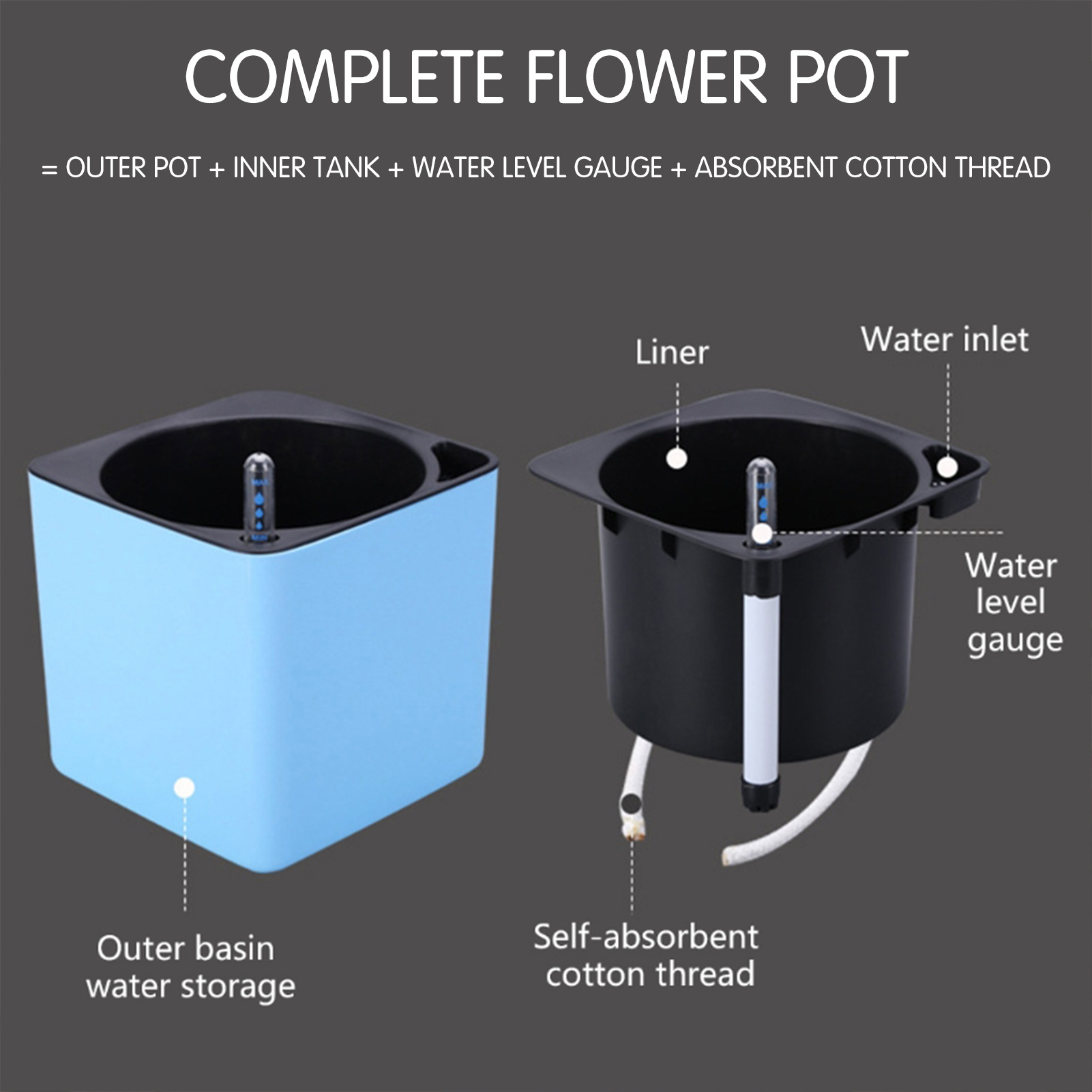 Pot Tanaman Bunga Penyiraman M - Self Watering Insert ulasan dan harga