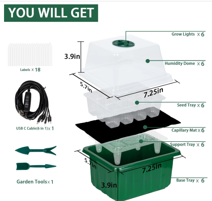 Kit Baki Pembibitan Plastik 6  - Humidity Dome Kit ulasan dan harga